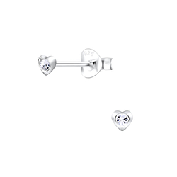 Wholesale Silver Heart Stud Earrings