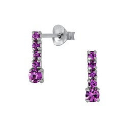 Wholesale Silver Bar Stud Earrings