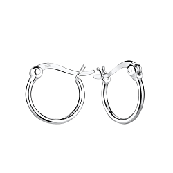 Wholesale 12mm Silver French Lock Hoops