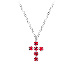 Wholesale Silver Cross Crystal Necklace