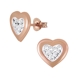 Wholesale Silver Heart Stud Earrings