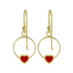 Wholesale Silver Heart Wire Earrings