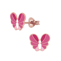Wholesale Silver Butterfly Stud Earrings