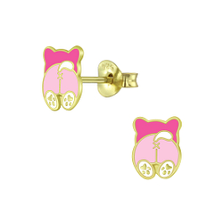 Wholesale Silver Dog Stud Earrings