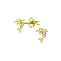 Wholesale Silver Dolphin Stud Earrings