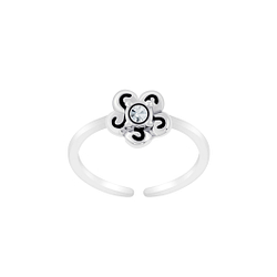 Wholesale Silver Flower Toe Ring