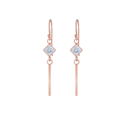 Wholesale Silver Geometric Cubic Zirconia Earrings