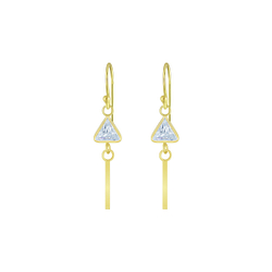 Wholesale Silver Geometric Cubic Zirconia Earrings