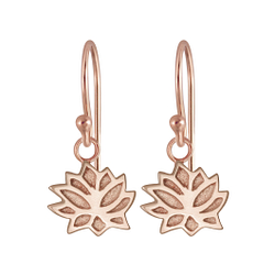 Wholesale Silver Lotus Flower Earrings