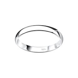 Wholesale 2mm Silver Band Ring