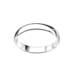 Wholesale 4mm Silver Band Ring