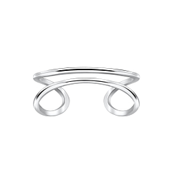 Wholesale Silver Double Line Ring