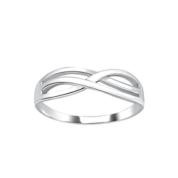 Wholesale Silver Intertwined Ring