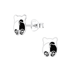 Wholesale Silver Dog Stud Earrings