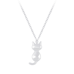 Wholesale Silver Cat Necklace