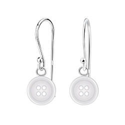 Wholesale Silver Button Earrings