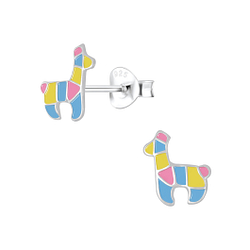 Wholesale Silver Llama Stud Earrings