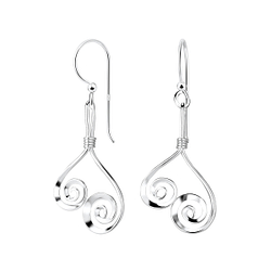 Wholesale Silver Spiral Earrings