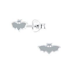 Wholesale Silver Bat Stud Earrings