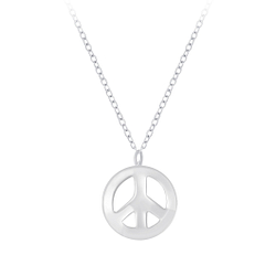 Wholesale Silver Peace Symbol Necklace