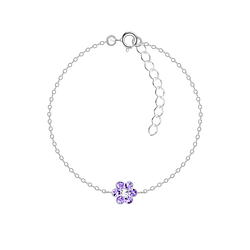 Wholesale Silver Flower Bracelet