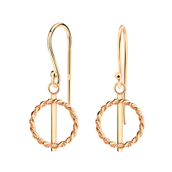 Wholesale Silver Twisted Circle  Earrings