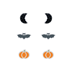 Wholesale Silver Halloween Stud Earrings Set