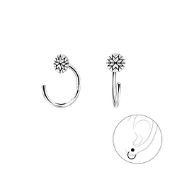 Wholesale Silver Round Ear Huggers
