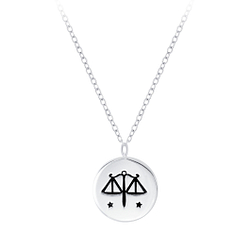 Wholesale Silver Libra Zodiac Sign Necklace