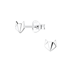 Wholesale Silver Fox Stud Earrings