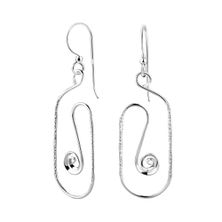 Wholesale Silver Spiral Earrings