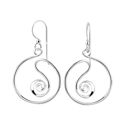 Wholesale Silver Spiral Earrings