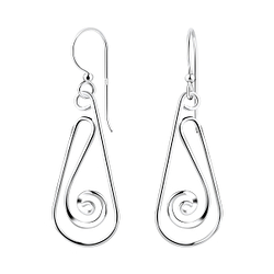 Wholesale Silver Spiral Earrings