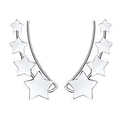 Wholesale Silver Star Ear Climbers