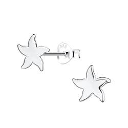 Wholesale Silver Starfish Stud Earrings