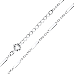 Wholesale 45cm  Silver Necklace With Extension