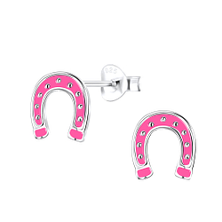 Wholesale Silver Horseshoe Stud Earrings