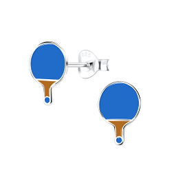 Wholesale Silver Table Tennis Stud Earrings