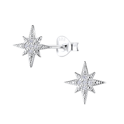 Wholesale Silver Star Stud Earrings