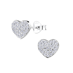 Wholesale Silver Heart Stud Earrings 