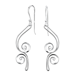 Wholesale Silver Spiral Earrings