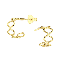 Wholesale Silver Wave Stud Earrings
