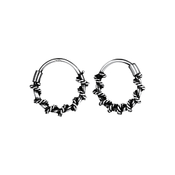 Round Brass Premium Quality Light Weight Silver Plated Bali Hoop Earrings
