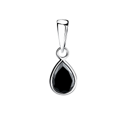 Wholesale 6x8mm Pear Cubic Zirconia Silver Pendant