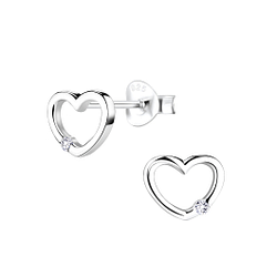 Wholesale Silver Heart Stud Earrings