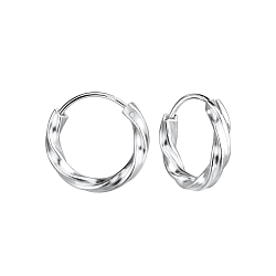 Wholesale 13mm Silver Twist Hoop Earrings
