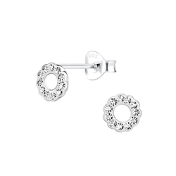 Wholesale Silver Flower Stud Earrings