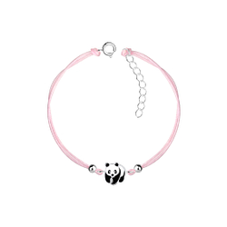 Wholesale Silver Panda Cord Bracelet