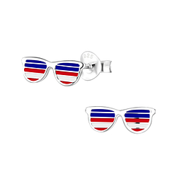 Wholesale Silver Sunglasses Stud Earrings