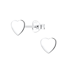 Wholesale Silver Heart Stud Earrings